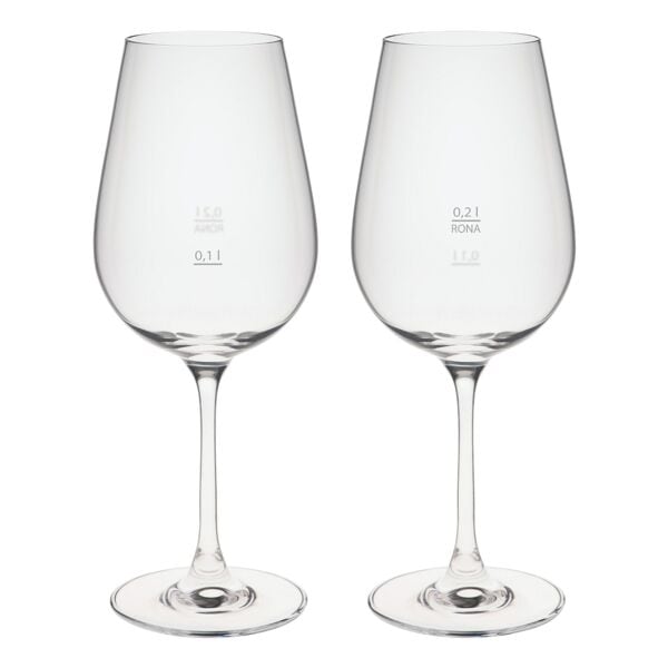 Rona Rotweinglas Bordeaux 00 Invitation 540 ml /-/ 0,2 + 0,1 l 6 Stück rot, 23.8 cm