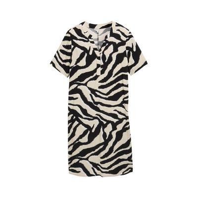 TOM TAILOR Damen Plus Size - Midi-Kleid aus Viskose, braun, Animalprint, Gr. 50 Image