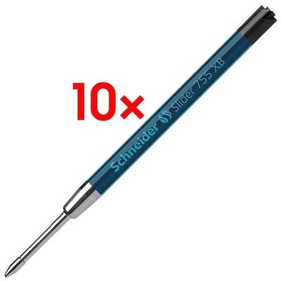 Schneider 10x Kugelschreibermine »Slider 755 XB« schwarz Image