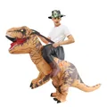 Costume da dinosauro gonfiabile per adulti T-REX divertente Cool Riding Tyrannosaurus Rex Cosplay Fancy Dress Halloween Party per uomo donna