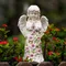 Statues extérieures de jardin solaire ange avec succulente – Figurine de jardin extérieure pour