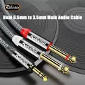 Cavo jack da 3,5 a doppio 6,35 Aux maschio a 6,5 mm Mono 3,5 mm TRS a doppio cavo audio adattatore