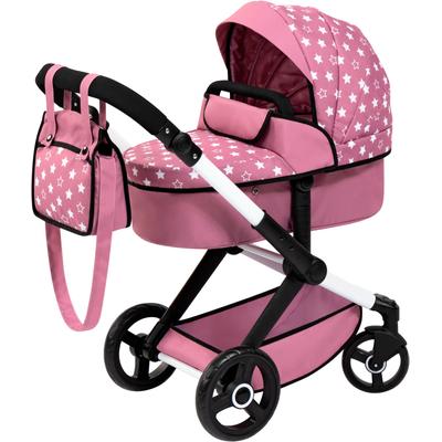 Kombi-Puppenwagen BAYER "Xeo, rosa", rosa, Puppenwagen, KinderB:37cm H:73cm T:68cm, Kunststoff, Stoff, Metall, B:37cm H:73cm T:68cm Image
