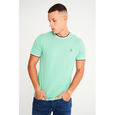 T-Shirts Westmoor Cotton Jersey Crew Neck Ringer T-Shirt in Dusty Jade Green - Kensington Eastside / XL - Tokyo Laundry