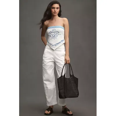 The Izzie Relaxed Pull-On Barrel Trousers by Pilcro: Twill Edition