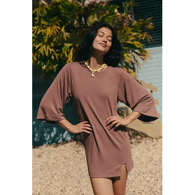 Good Feels Tee Mini by free-est at Free People in Brownie, Size: Large