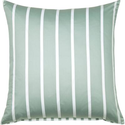Kissenbezug JANINE "modernclassic 39028-28", grün (salbeigrün), B:80cm L:80cm, Mako-Satin, Obermaterial: 100% Baumwolle, Kissenbezüge, mit Reißverschluss Image