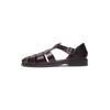 Sandale HENRY STEVENS "Wallace FSI", Herren, Gr. 44, rot (bordeaux), Leder, casual, Schuhe