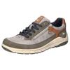 Sneaker MUSTANG SHOES, Herren, Gr. 48, grau (grau, braun), Lederimitat, kontrastfarbene Details, casual, Schuhe, Schnürschuh, Freizeitschuh mit Perforation