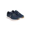 Slip-On Sneaker CALVIN KLEIN JEANS "RETRO RUNNER SOCK LACE UP NY-SU", Herren, Gr. 46, blau (navy, weiß), Textil, Lederimitat, unifarben mit Farbeinsatz, sportlich, Schuhe, Halbschuh, Freizeitsneaker mit CK-Logo und aufgesetzter Schnürung