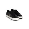 Sneaker CALVIN KLEIN JEANS "CLASSIC CUPSOLE MONO LTH", Herren, Gr. 43, schwarz-weiß (schwarz, weiß), Leder, Lederimitat, unifarben mit Farbeinsatz, sportlich, Schuhe, Freizeitsneaker, Halbschuh, Schnürschuh in klassischer Optik
