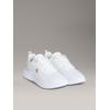 Sneaker CALVIN KLEIN JEANS "EVA RUNNER MIX MESH", Herren, Gr. 42, weiß (weiß, beige), Textil, Synthetik, kontrastfarbene Details, sportlich, Schuhe, Schnürschuh, Freizeitsneaker, Halbschuh mit seitlichem CK-Logo