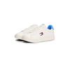 Plateausneaker TOMMY JEANS "ARCHIVE' 98", Damen, Gr. 42, bunt (sanftes weiß, blau), Nappaleder, Textil, sportlich, Schuhe, Freizeitschuh, Halbschuh, Schnürschuh, Kontrastbesatz an der Ferse