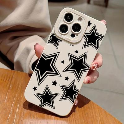 TEMU Stylish Stars Design Protective Phone Case For 14, 13, 12, 11, X, Xs, Xr, 7 Plus Pro Max Mini - Perfect Gift! Image