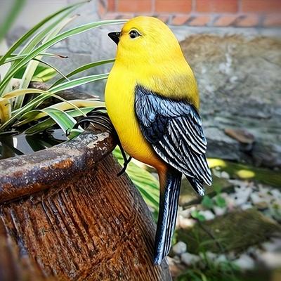TEMU [garden Enthusiast] Handcrafted Resin Parrot Planter - Creative Hanging Flower Pot For Indoor & Outdoor Gardening, Ideal For Small Plants And Fish Decoration, Outdoor Decor Image
