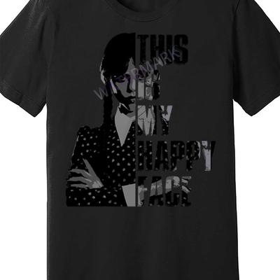 TEMU Retro Wednesday Addamsthis Is Tshirt 932367 Funny Men's Short Sleeve T-shirt Black Pr2 Image
