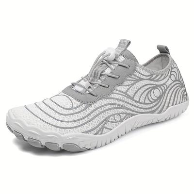 TEMU 2025 Summer New 5-finger Barefoot Hiking Shoes - Quick-dry, Breathable, Lightweight Shoes For Beach, Swimming, And Fitness | Low Sole With Lace-up Closure Image