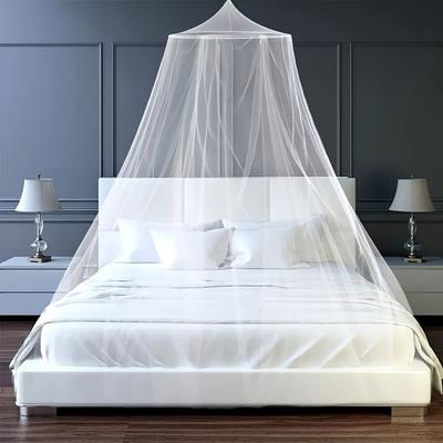 TEMU Elegant Mosquito Net - Canopy For & Insect Protection, No Electricity Needed, Hand-washable Polyester Fabric, Indoor Use, Mosquito Repellent Image