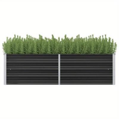 TEMU Garden Raised Bed 160 X 40 X Galvanized Steel. For Plants, Flowers, Fruit, Herbs, Vegetables. Flower Box Vegetable Bed Bed Planter Early Bed, For Balcony & Garden Image