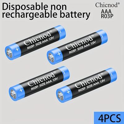 TEMU Chicnod Aaa R03p High-capacity Carbon Battery, Long-lasting, Single-use, Not Intended For , Non-rechargeable, High-capacity Battery For Electronics, Household Batteries Image