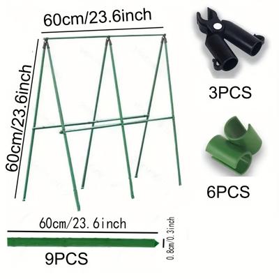 TEMU 1 Set Of 18pcs Heavy-duty Grid - Very Suitable For Climbing Plants, , Beans, And Tomatoes - Durable Plant Support Frame, Outdoor Bird Proof Suspension Frame, Bird Feeding Station Image