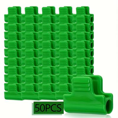 TEMU 50pcs Durable Greenhouse Clamps For 11/16mm Hoops - Essential Gardening Tools, Securing Film & Netting, Ideal For 3x Hoop Sizes, Garden Clamps|sturdy Clamping Force|flexible Clamps Image