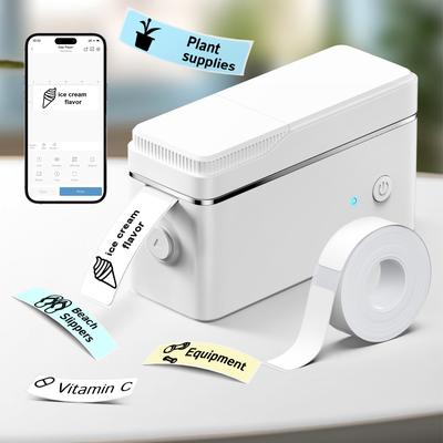 TEMU P31s Label Maker Machine With Stickers, Mini Portable Wireless Thermal Printer, For Organizing Storage Office Home Small Business, Sticker Maker Label Maker With Multiple Templates, Option Image