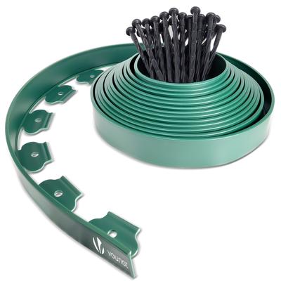 TEMU Vounot Flexible Garden Border 10m With 30 Anchoring Stakes Lawn Border Grey Height 50mm Thickness 4mm Image