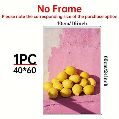 TEMU 1pc Vibrant On Pink Canvas Art Print – Wall Decor For Living Room, Bedroom, Or Office | , Waterproof, Uv-resistant Canvas Material | Modern | Perfect Gift Idea, Decor Image