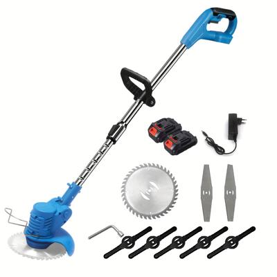 TEMU 21v Cordless Electric Lawn Mower Electric Trimmer Cordless Grass Trimmer Garden Tools Lithium Battery Image