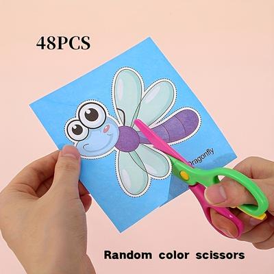 TEMU 48/96pcs Fun Paper Cutting Set, Paper Art, Scissors Skills Activity Paper Cutting Book, Includes A Safe Scissors Craft Kit Image