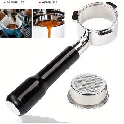 TEMU 54mm Coffee Machine Handle Bottomless Hole Single-layer For Sage/ Coffee Machine Portafilter Image