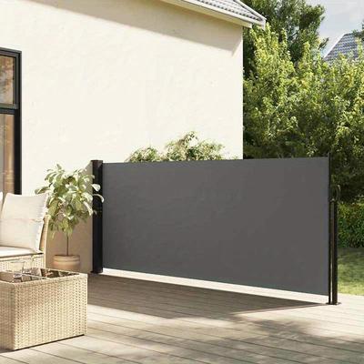 TEMU Retractable Side Awning 117x300 Cm, Is Simple Yet Elegant And A Small And , Offering The Privacy Need On , Patio Or Balcony. Image