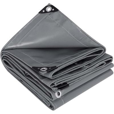 TEMU 1pc, Pvc Protective Cover, Hgv Tarpaulin, Industrial Waterproof Protective Cover, 500 G/m² Boat/pool Tarpaulin, Dark Gray Image