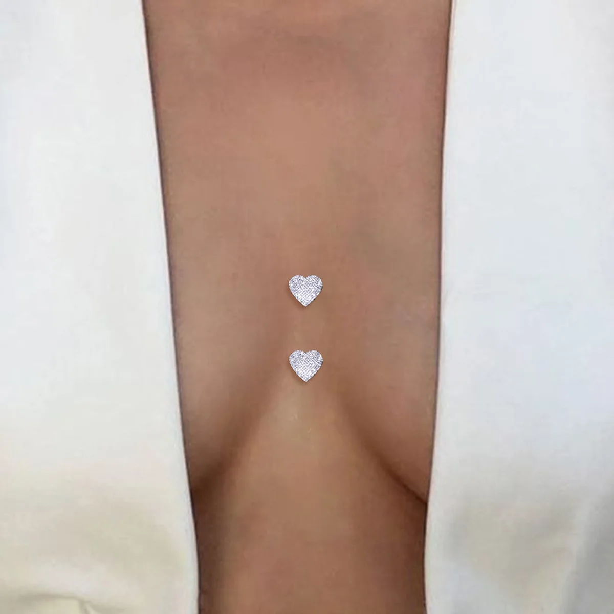 J-Mode und kleine Liebe Dekolleté Aufkleber mit Strasssteinen Sexy Brustaufkleber Frauen Unterwäsche Dekoration Party Zubehör Image