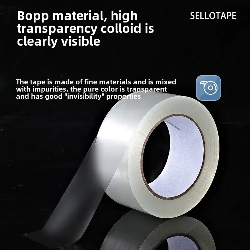 Geräuscharmes, geräuschloses, transparentes Verpackungsband, E-Commerce Express, geräuschloses Dichtungsband, BOPP-Klebepapier, geräuschloses Klebeband Image
