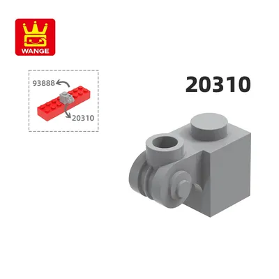 Wange 20310 100 g/154 Stück 1 x 1 mit Scroll-Bausteinen, MOC, technisch, kompatibel mit Ziegel, Image