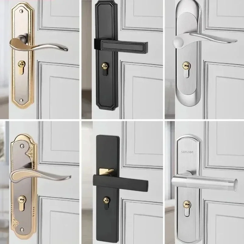 Wohnung Zimmer Holz Türschloss Set Haus Anti-diebstahl Haus Innen Tür Schlafzimmer Möbel Sicherheit Schloss Für Hause Türen mit Schlüssel