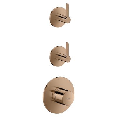 Hansgrohe Thermostatmodul Unterputz AXOR One für 2 Verbraucher mit Hebelgriff polished red gold, 48 48722300 Image