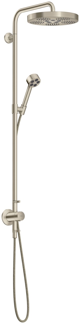 Hansgrohe Showerpipe Unterputz AXOR One mit Thermostat, Kopfbr.280 1jet EcoSmart brushed nickel, 48 48797820 Image