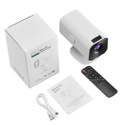 Mini-Smart-Projektor 30000 Lumen, 1080p-Unterstützung, 300-Zoll-Display, 180°-Drehung, manueller Fokus, hoher Kontrast, intelligenter Chip für Gaming Image
