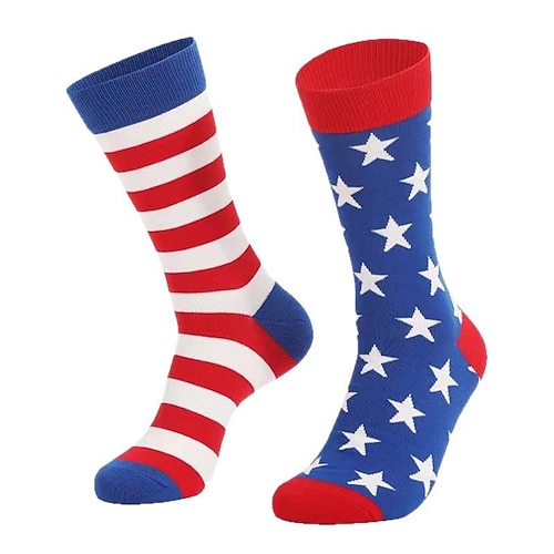 USA Flagge Karneval Strümpfe / Strumpfhosen Lässig Erwachsene Herren Damen Maskerade Unabhängigkeitstag / 4. Juli 4. Juli Lässig Festival Einfaches Karnevalskostüm Verkleiden Image