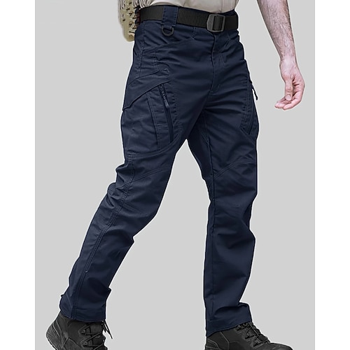 Herren Cargo-Hosen Taktische Hose Hose Knöpfe Mehrere Taschen Einfach tragbar Outdoor Täglich Campen und Wandern Mode Klassisch Schwarz Armeegrün Image