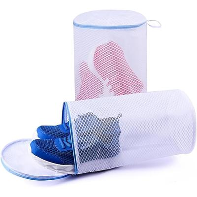 2er-Pack Schuhwaschbeutel, Schuhwaschmaschinenbeutel, Schuhwäschesack für die Waschmaschine, Wäschesäcke aus Wabennetz mit Reißverschluss für Turnschuhe, Laufschuhe, Socken, BHs, Feinwäsche und Image