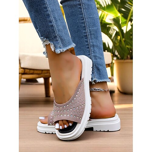 Damen-Flyknit-Sandalen – stylisches gelbes Design mit bequemem Fußbett, ideal für bequeme Spaziergänge und den Sommeralltag Image