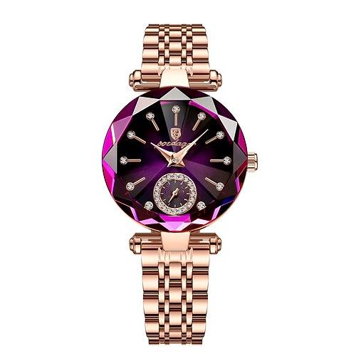 Damen Quarzuhr Armbanduhr Strass Armbanduhr Wasserdicht Dekoration Edelstahlband Beobachten