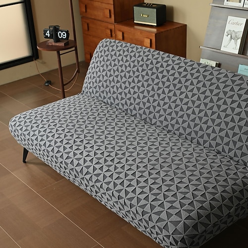 Sofa-Schonbezüge, Futon-Bezug für Schlafsofa ohne Armlehnen, Stretch-Sofabezug ohne Armlehnen, Spandex-Jacquard-Muster, elastische Funktion für Klappschlafsofa Image