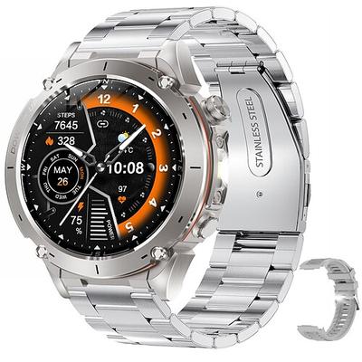 SmartWatch GPS Kompass Höhenmesser Outdoor AMOLED 466466 HD-Bildschirm Herzfrequenz Bluetooth-Anruf IP68 wasserdichtes Herren-Smart-Armband Image