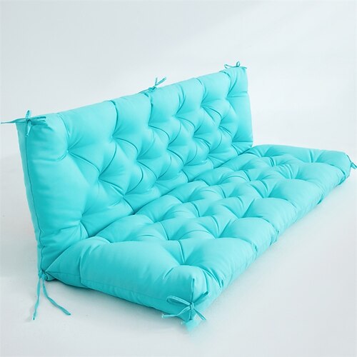 Schaukelkissen für die Veranda, Terrassenkissen, wasserdichte 2-3-Sitzer-Schaukelstuhlkissen für Gartenmöbel, dicke 4-Zoll-Schaukelkissen für den Außenbereich, für den Terrassengarten im Freien Image