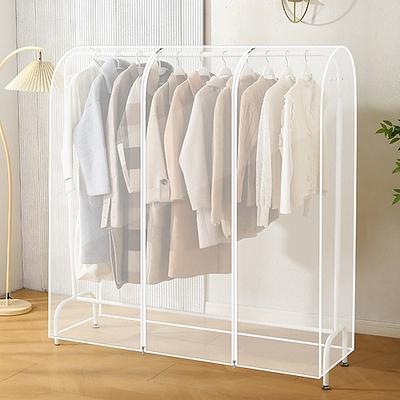 Staubschutzhülle für Kleiderständer, transparenter Kleiderschutz zum Aufhängen von Mänteln und Jacken, vollständig abdeckende, staubdichte Kleiderhülle für den Einsatz im Kleiderschrank oder Image